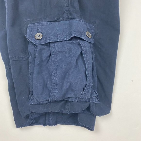 American Eagle Classic Fit Cargo Shorts Men's Size 30 Cotton Blue - Picture 4 of 13